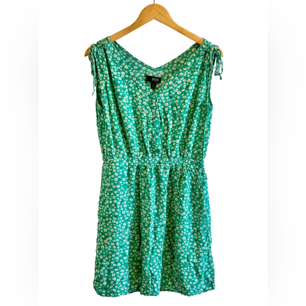 a.n.a | Sleeveless Floral Dress | Adjustable Tie Shoulder | Boho Mini Dress ☀️